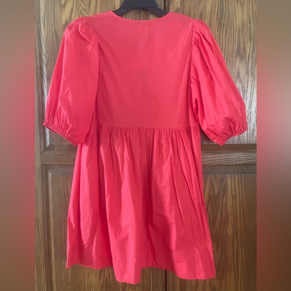 Chic Red Mini Dress with Bow Accents - Picture 3 of 3